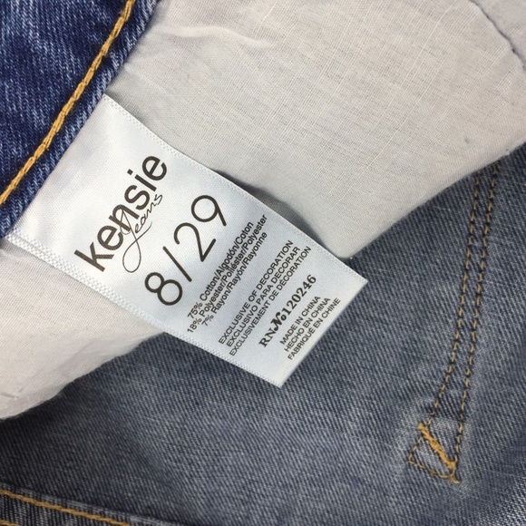 Kensie Distressed Bermuda Knee Jean Shorts NWT - Picture 7 of 8